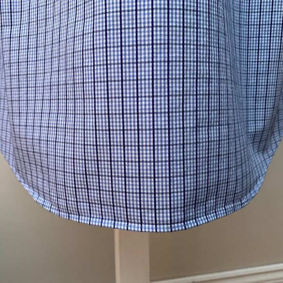 MICHAEL Michael Kors Men’s 15 1/2 Shirt Checkered Button Down Long Sleeves - Picture 8 of 9